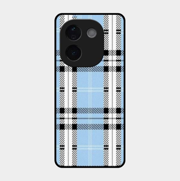 Check Glass Phone Case And Cover For Vivo T3 Pro 5G