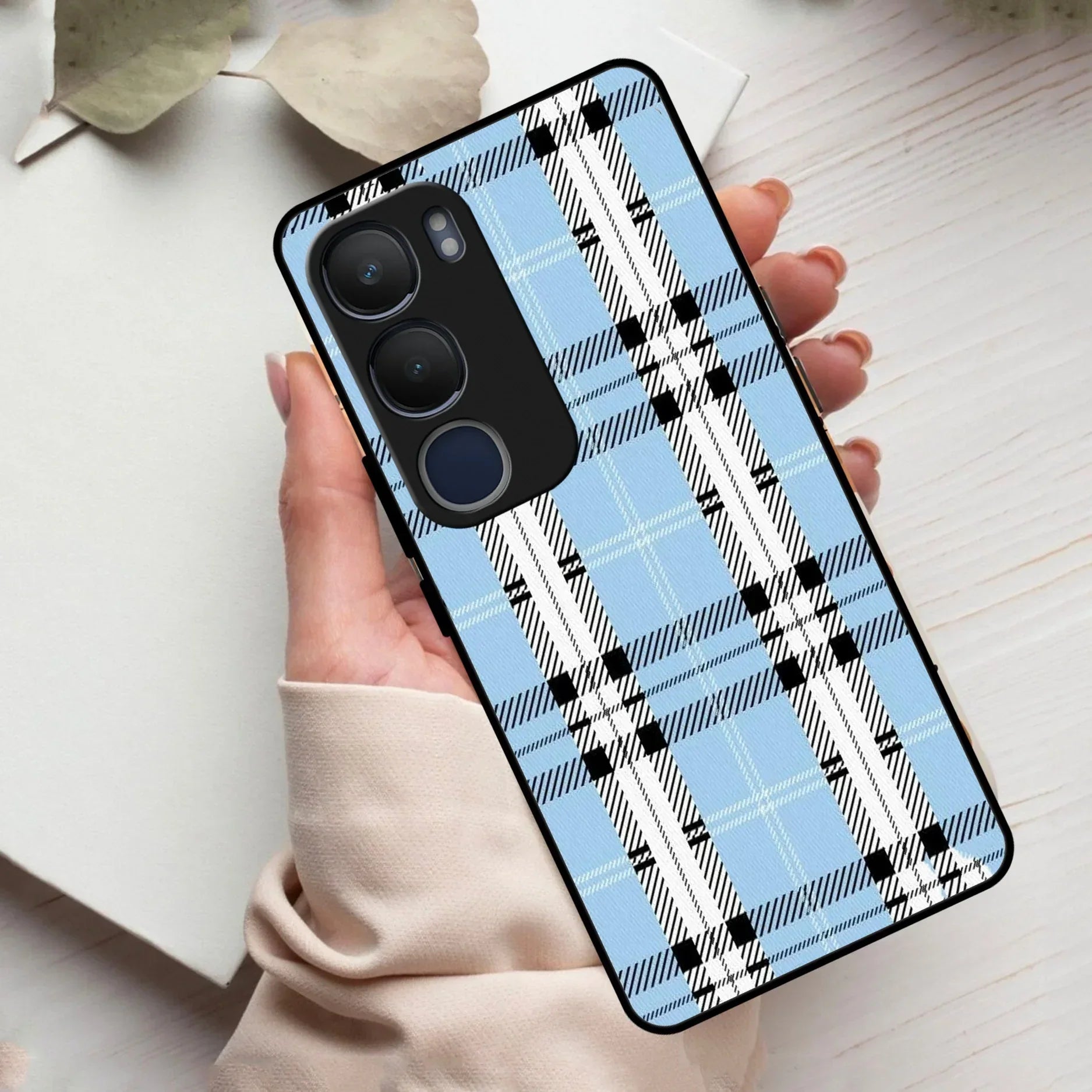 Check Glass Phone Case And Cover For Vivo - ShopOnCliQ