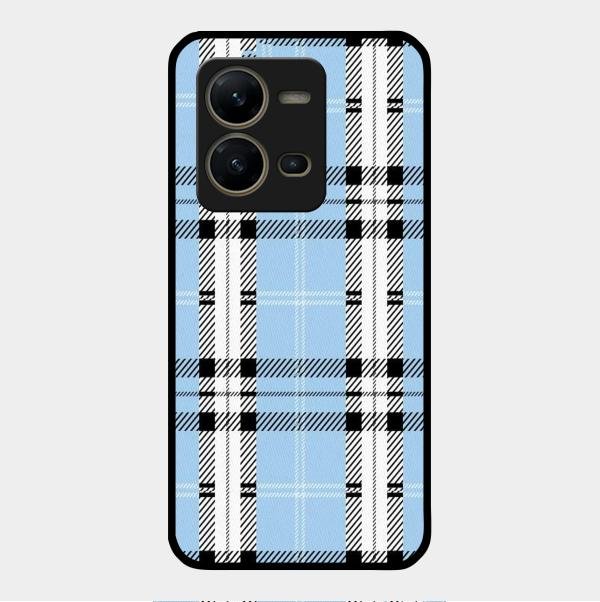 Check Glass Phone Case And Cover For Vivo V25 5G