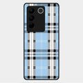 Check Glass Phone Case And Cover For Vivo V27 Pro 5G