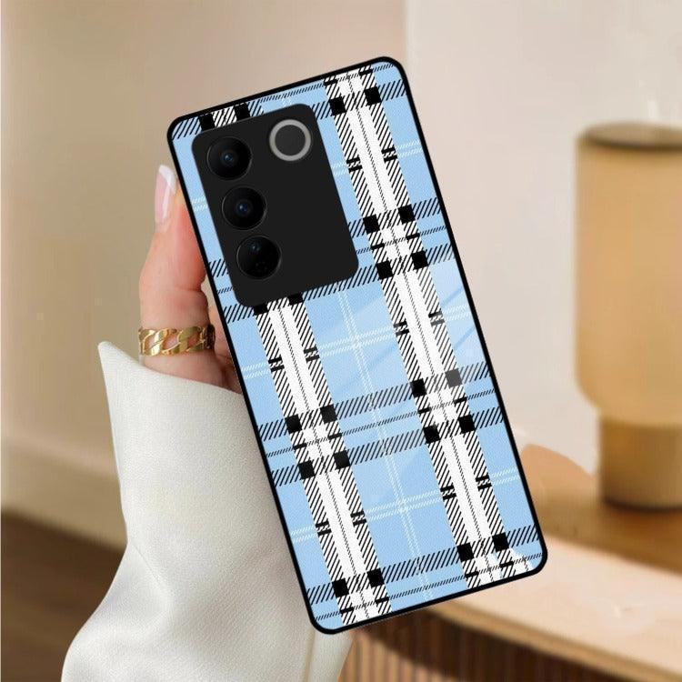 Check Glass Phone Case And Cover For Vivo - ShopOnCliQ