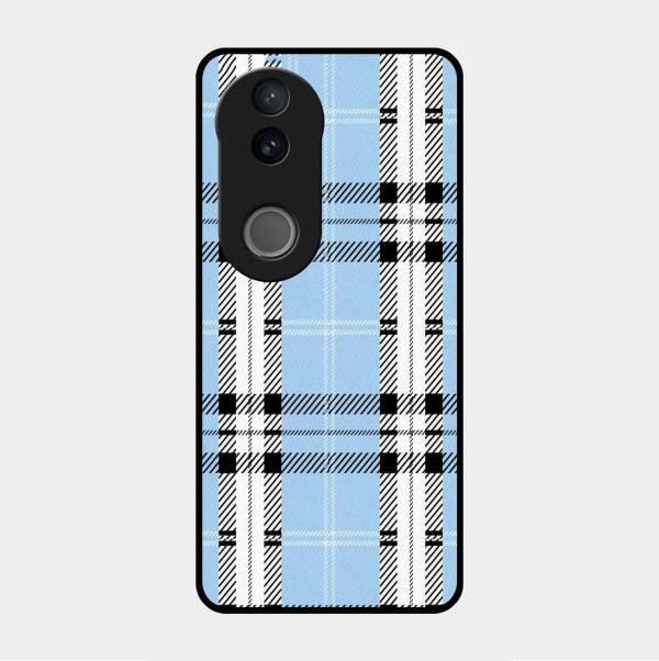 Check Glass Phone Case And Cover For Vivo V50E 5G