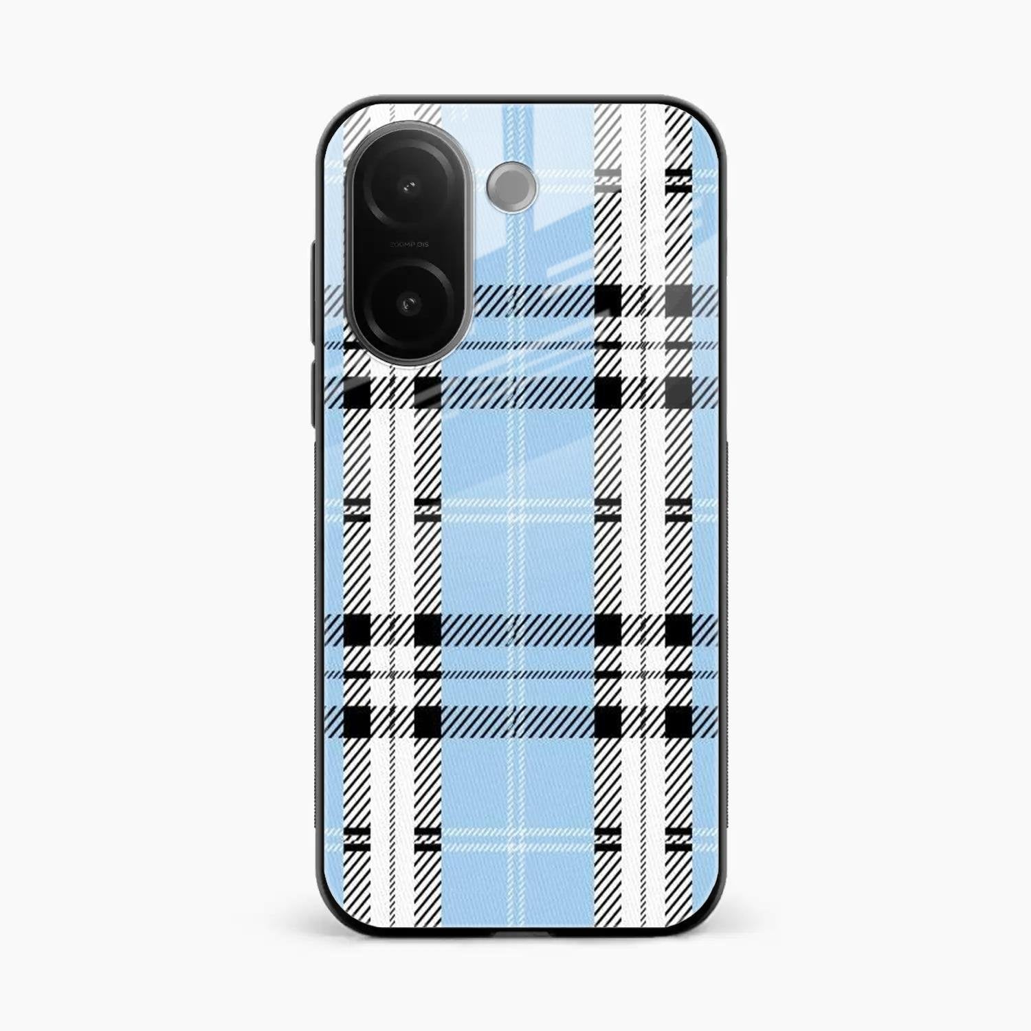 Check Glass Phone Case And Cover For Vivo V60e 5G