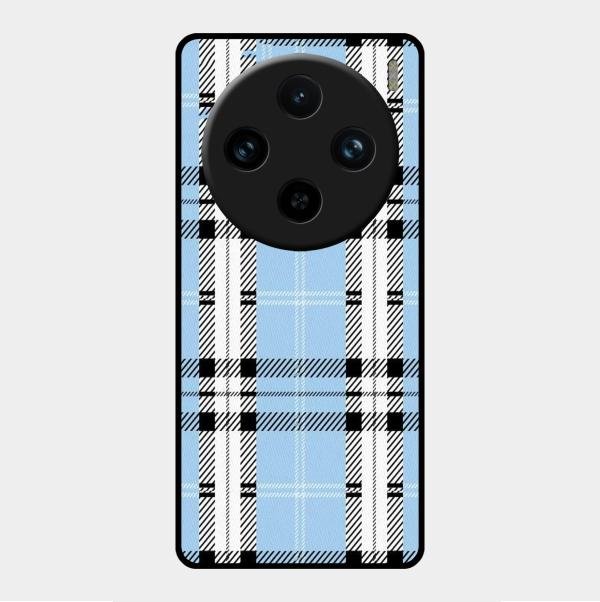 Check Glass Phone Case And Cover For Vivo X100 Pro 5G