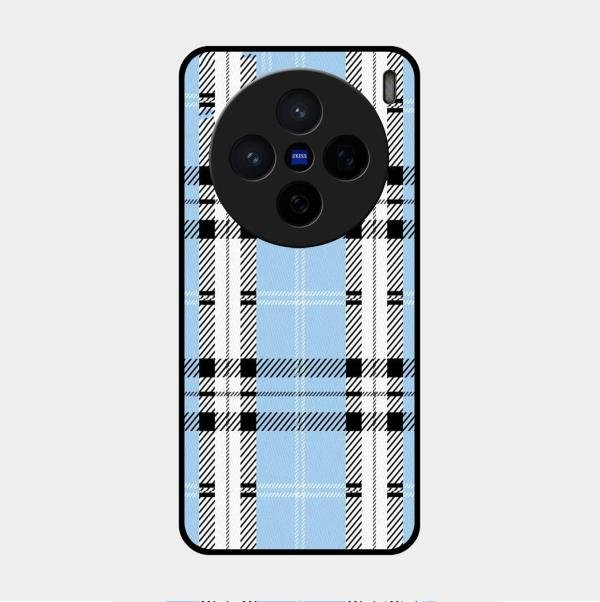 Check Glass Phone Case And Cover For Vivo X200 5G