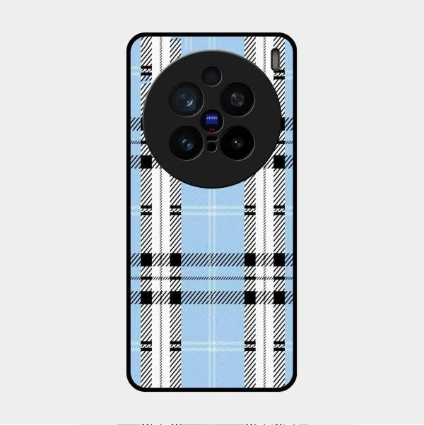Check Glass Phone Case And Cover For Vivo X200 Pro 5G