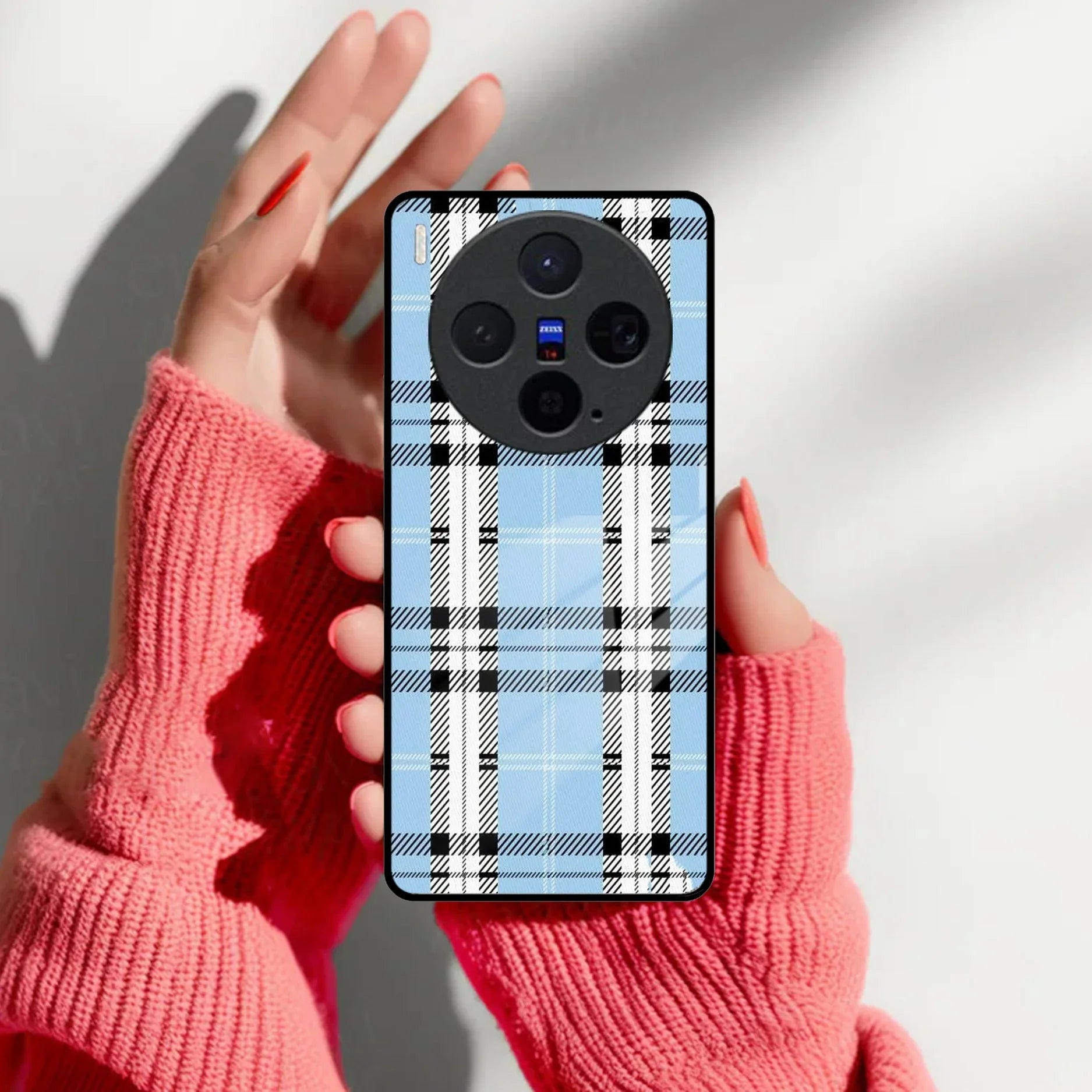 Check Glass Phone Case And Cover For Vivo