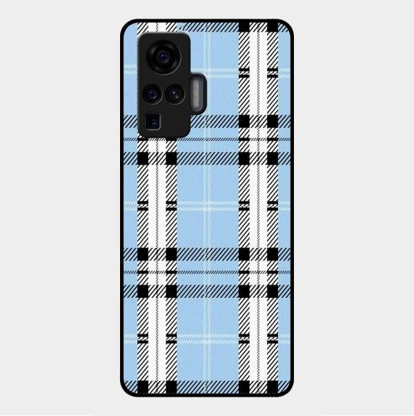 Check Glass Phone Case And Cover For Vivo X50 Pro 5G