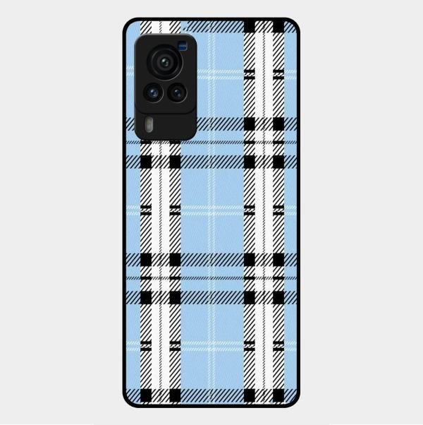 Check Glass Phone Case And Cover For Vivo X60 Pro 5G