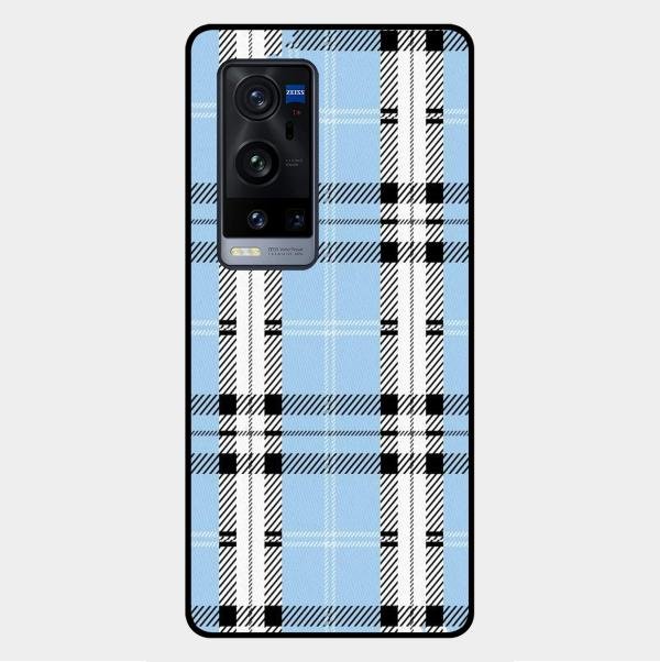 Check Glass Phone Case And Cover For Vivo X60 Pro Plus 5G