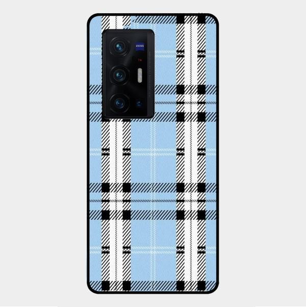 Check Glass Phone Case And Cover For Vivo X70 Pro Plus 5G