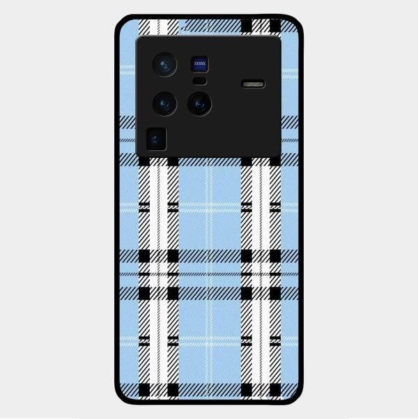 Check Glass Phone Case And Cover For Vivo X80 Pro 5G