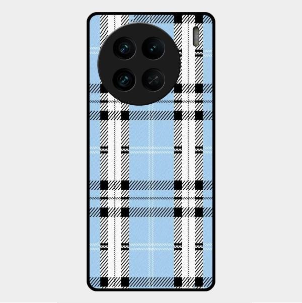 Check Glass Phone Case And Cover For Vivo X90 Pro 5G