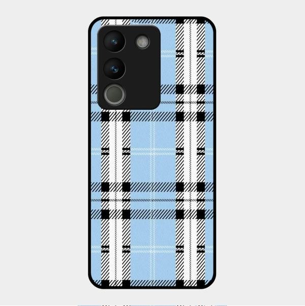 Check Glass Phone Case And Cover For Vivo Y200 5G