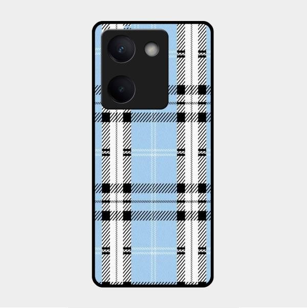 Check Glass Phone Case And Cover For Vivo Y200 Pro 5G