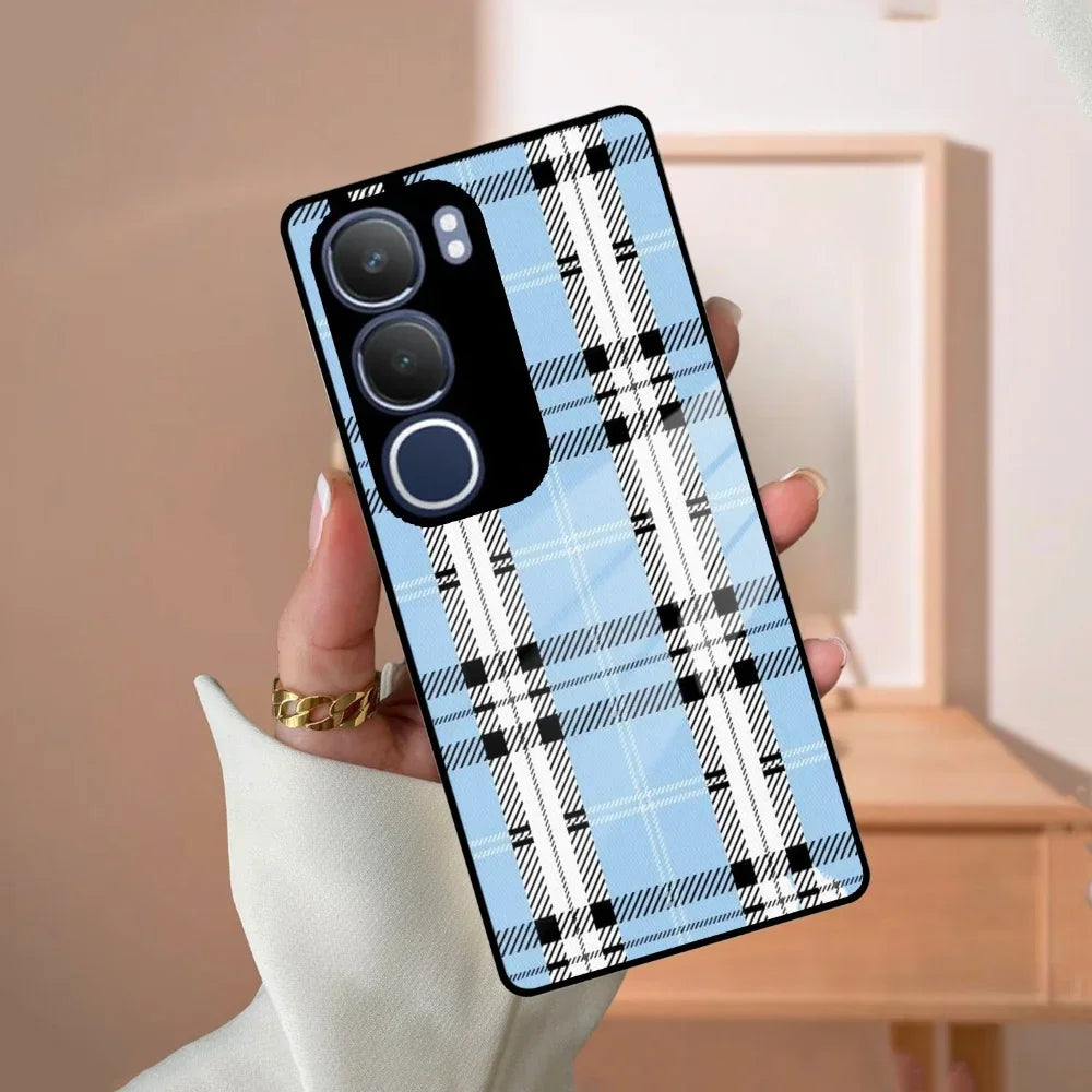 Check Glass Phone Case And Cover For Vivo - ShopOnCliQ