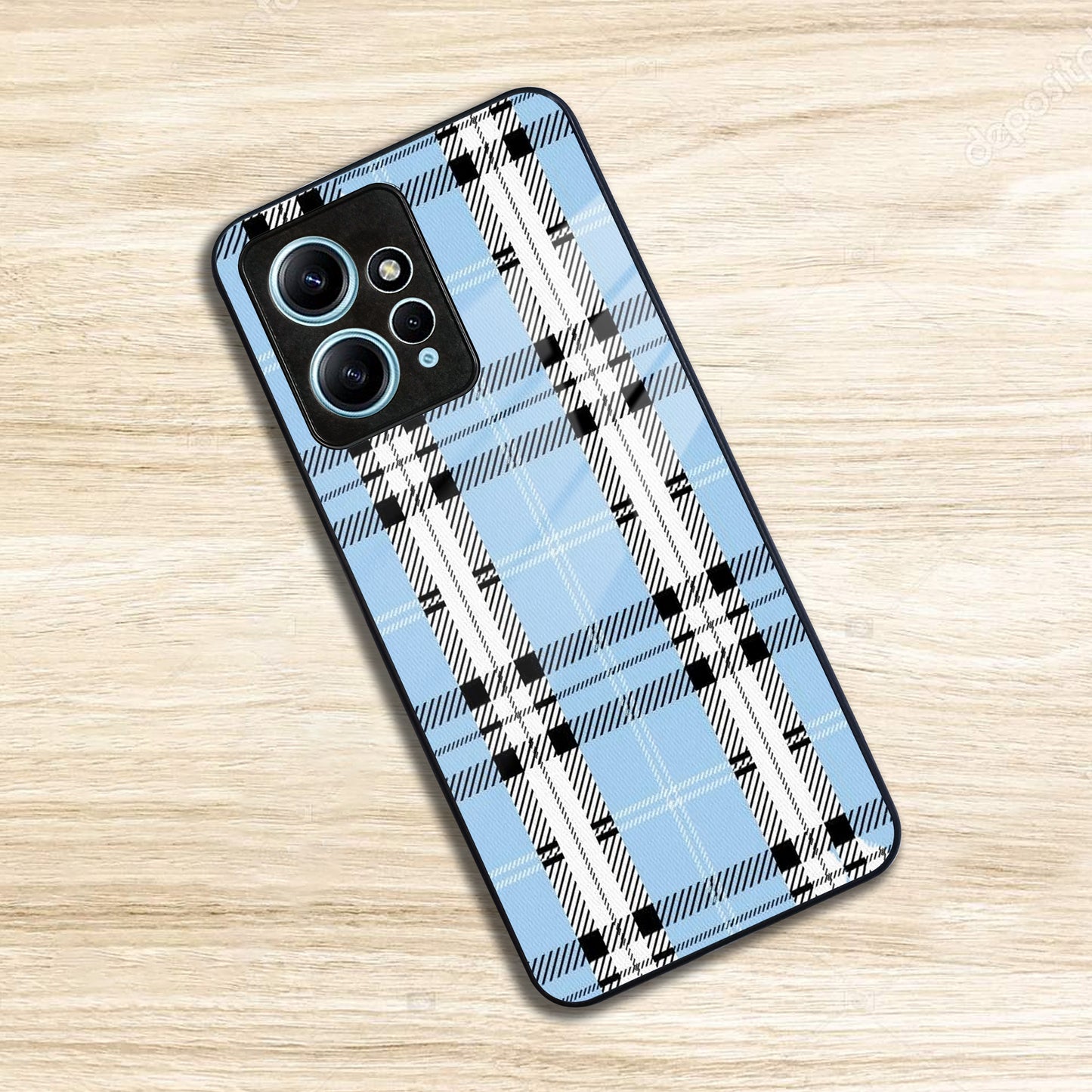 Check Glass Phone Case And Cover For Redmi/Xiaomi