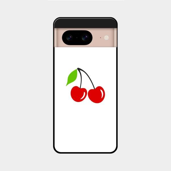 Cherry Glass Case Cover For Google Pixel 8 5G