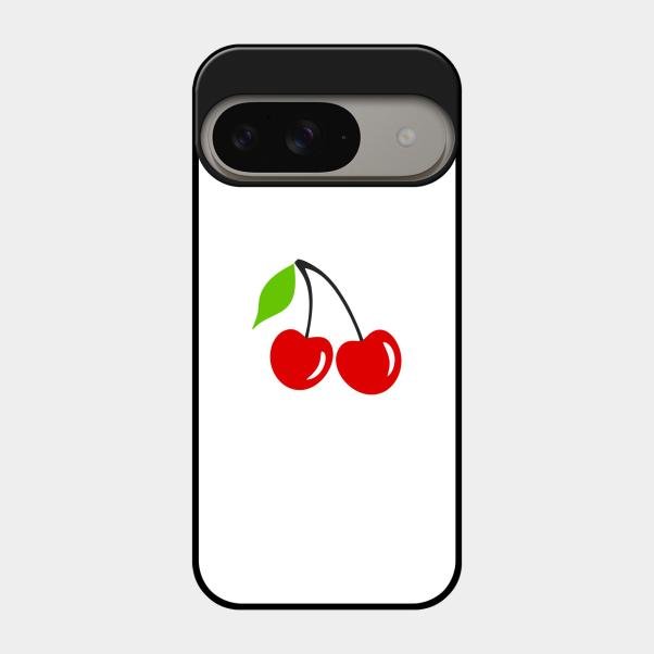 Cherry Glass Case Cover For Google Pixel 9 5G