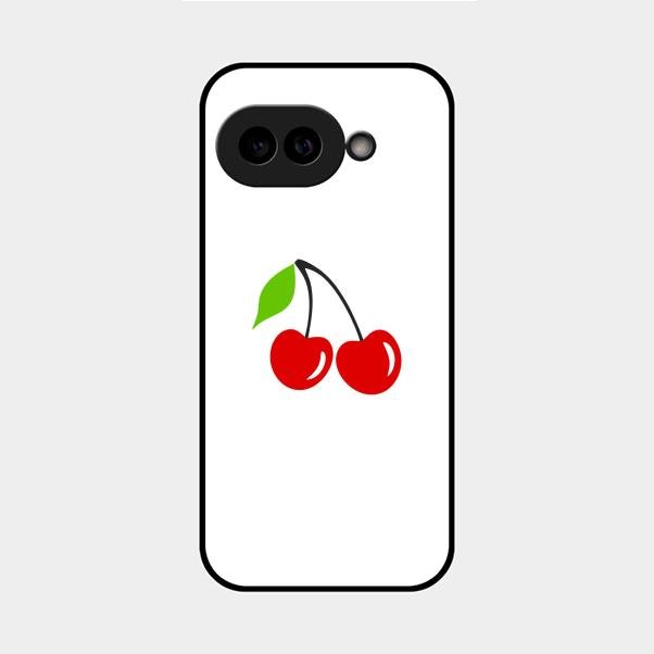 Cherry Glass Case Cover For Google Pixel 9A 5G