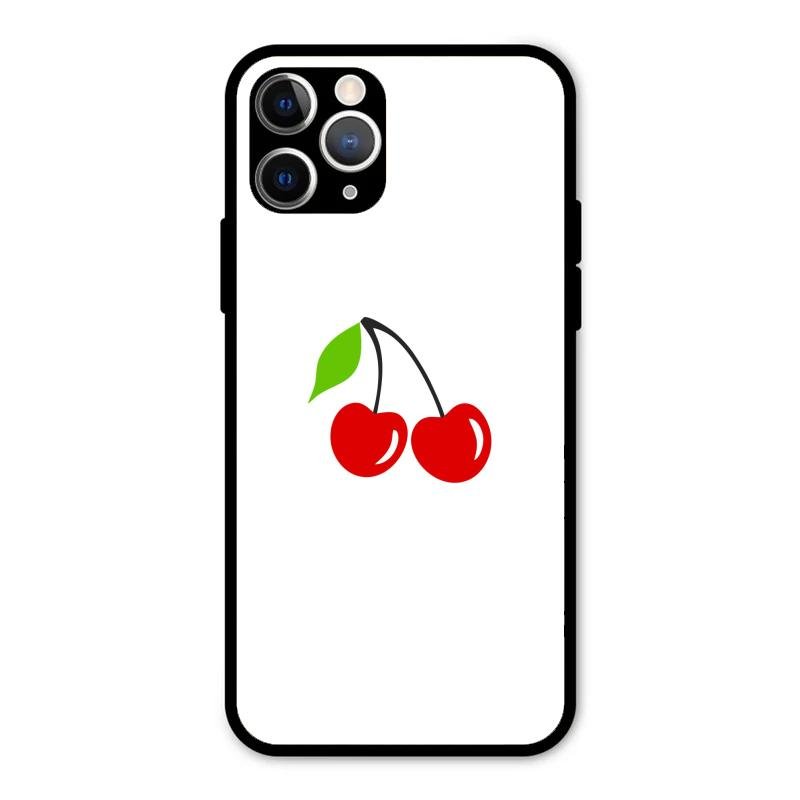 Cherry Glass Case Cover For iPhone 11 Pro