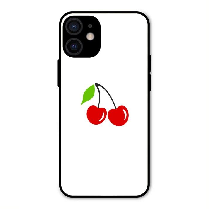 Cherry Glass Case Cover For iPhone 12 mini