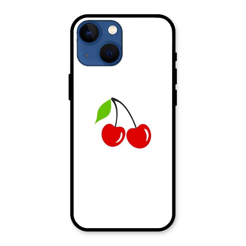 Cherry Glass Case Cover For iPhone 13 mini
