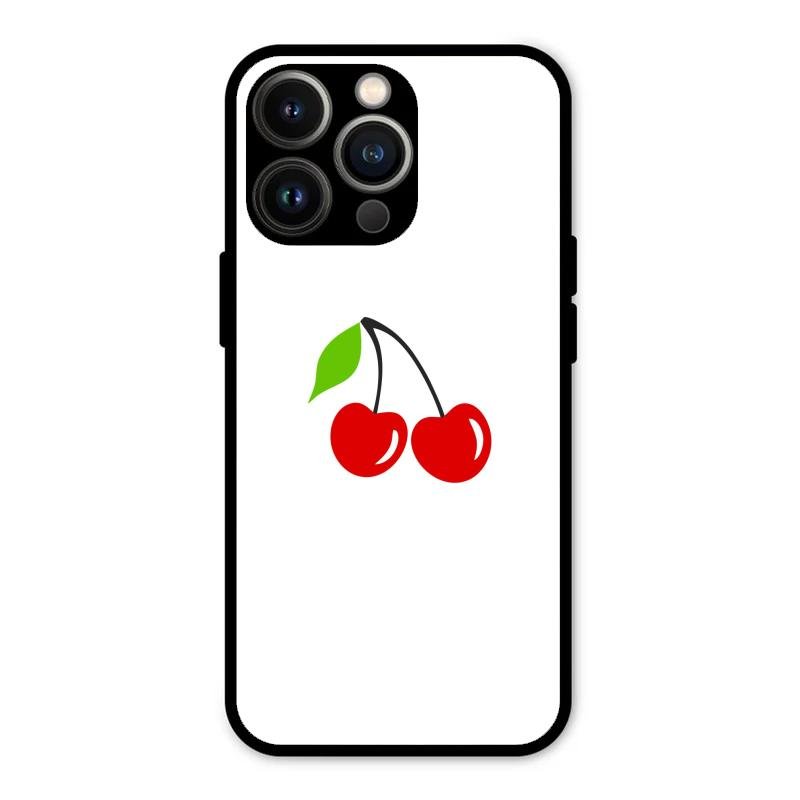 Cherry Glass Case Cover For iPhone 13 Pro