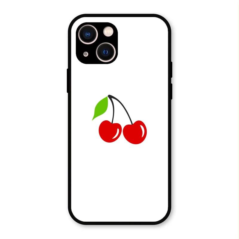 Cherry Glass Case Cover For iPhone 13
