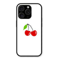 Cherry Glass Case Cover For iPhone 15 Pro