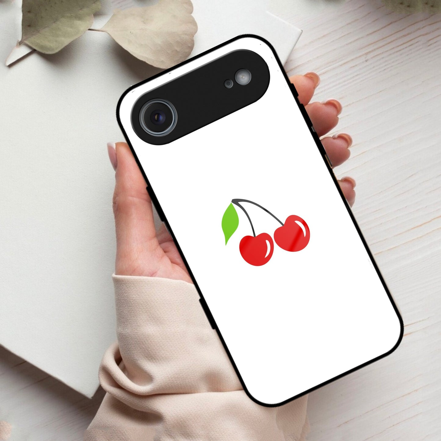 Cherry Glass Case Cover For iPhone