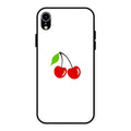 Cherry Glass Case Cover For iPhone XR