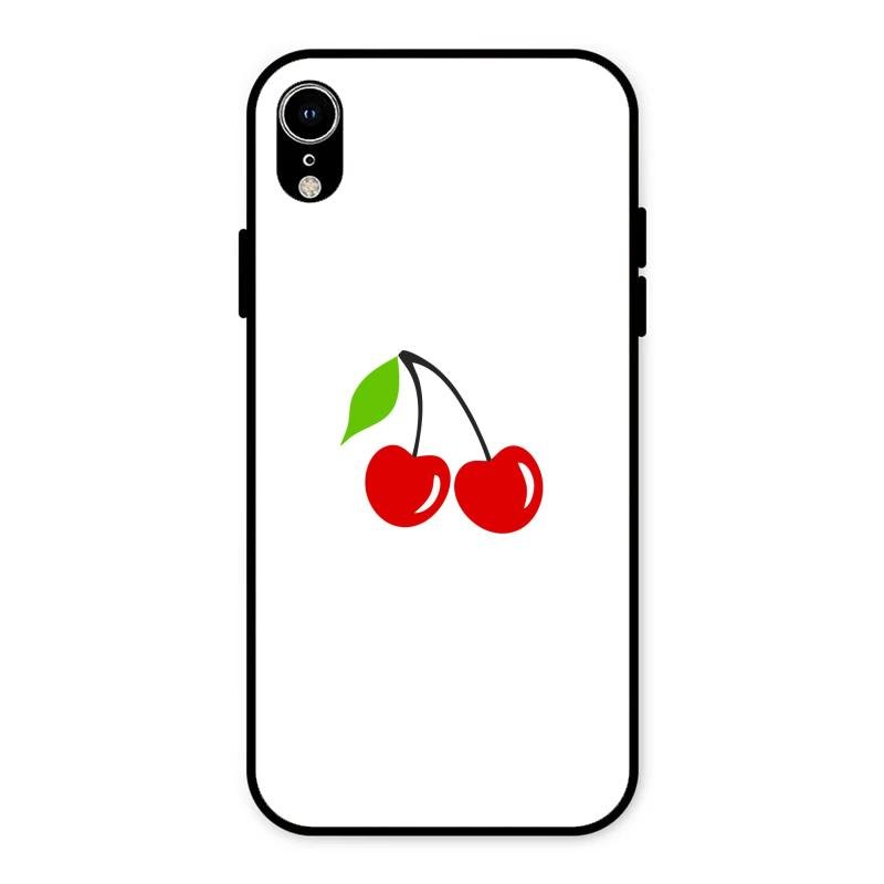 Cherry Glass Case Cover For iPhone XR