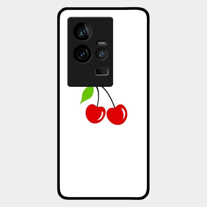 Cherry Glass Case Cover For Iqoo 11 5G