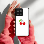Cherry Glass Case Cover For Motorola - ShopOnCliQ