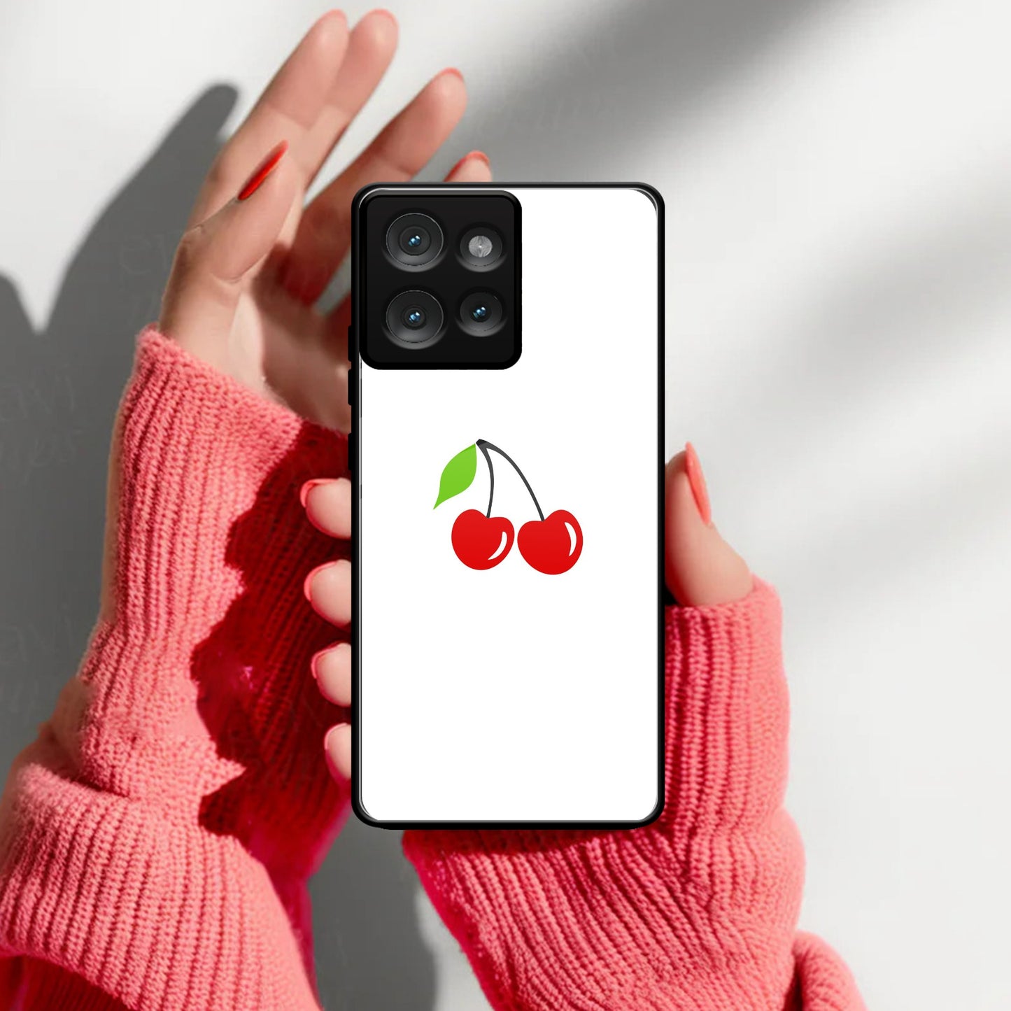 Cherry Glass Case Cover For Motorola