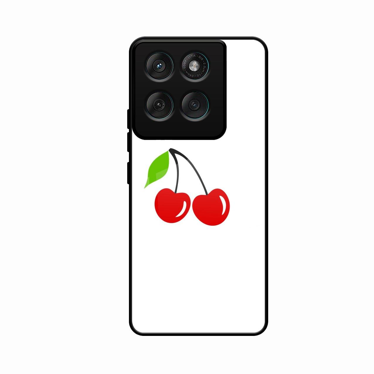 Cherry Glass Case Cover For Motorola G67 Power 5G
