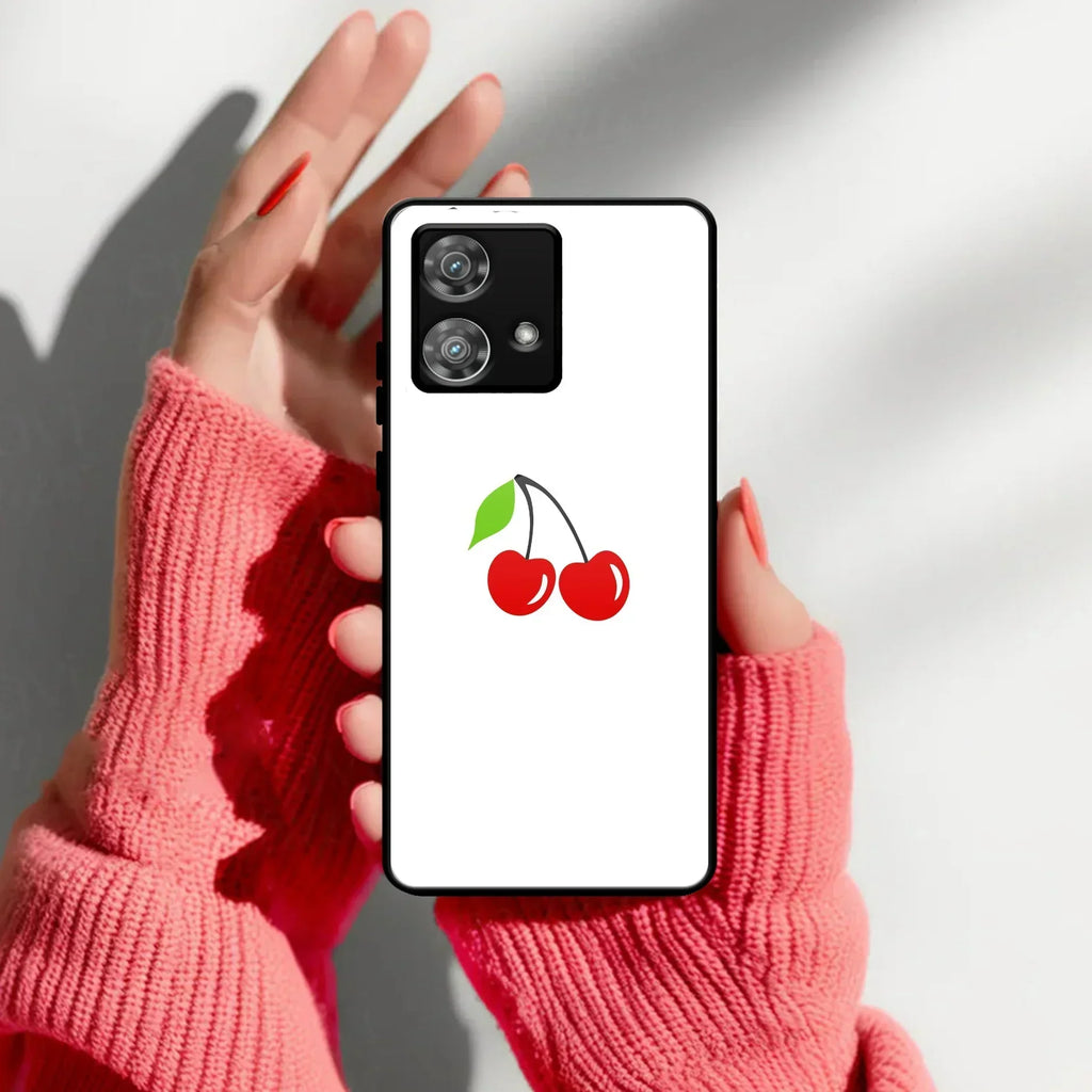 Cherry Glass Case Cover For Motorola - ShopOnCliQ
