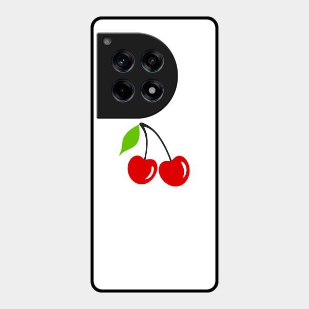 Cherry Glass Case Cover For Oneplus 12R 5G