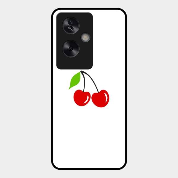 Cherry Glass Case Cover For Oppo A79 5G