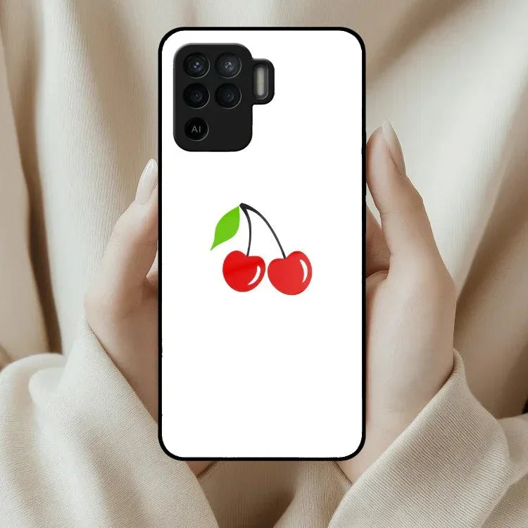 Cherry Glass Case Cover For Oppo - ShopOnCliQ