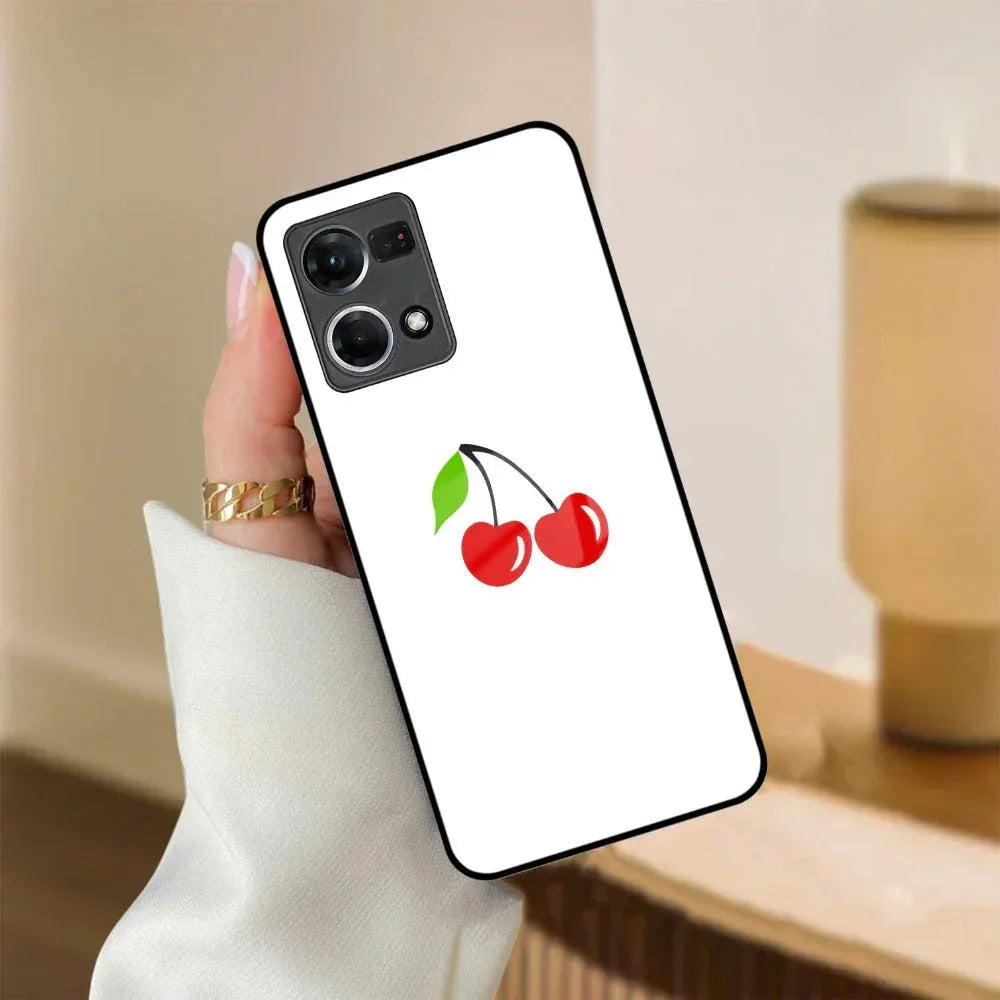 Cherry Glass Case Cover For Oppo - ShopOnCliQ