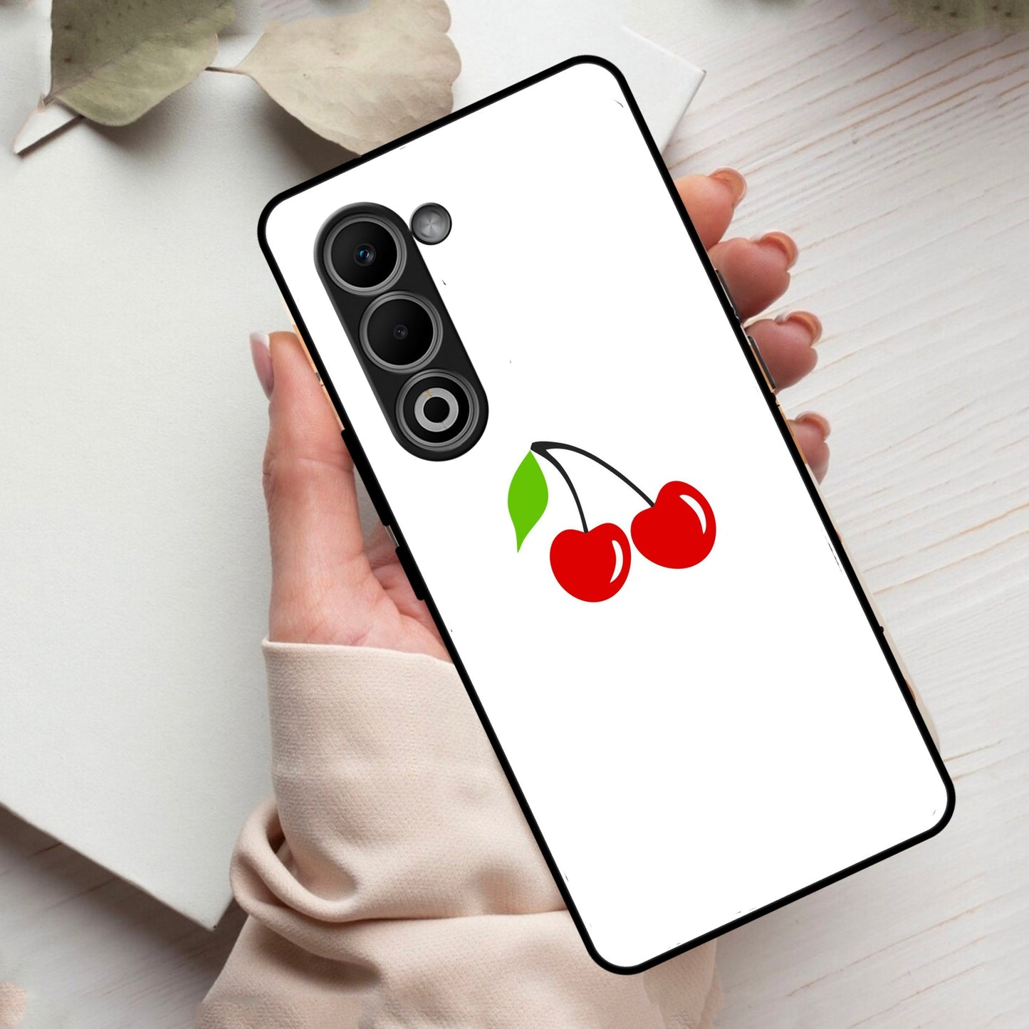 Cherry Glass Case Cover For Oppo