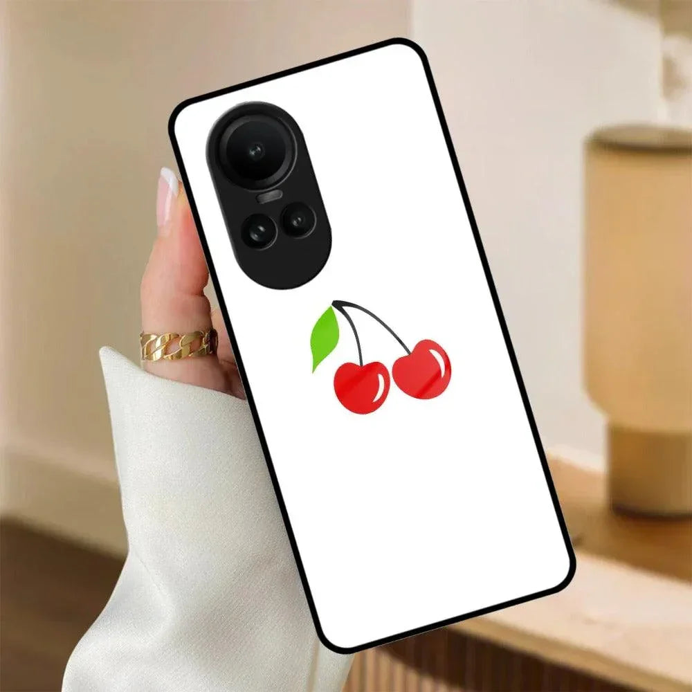 Cherry Glass Case Cover For Oppo - ShopOnCliQ