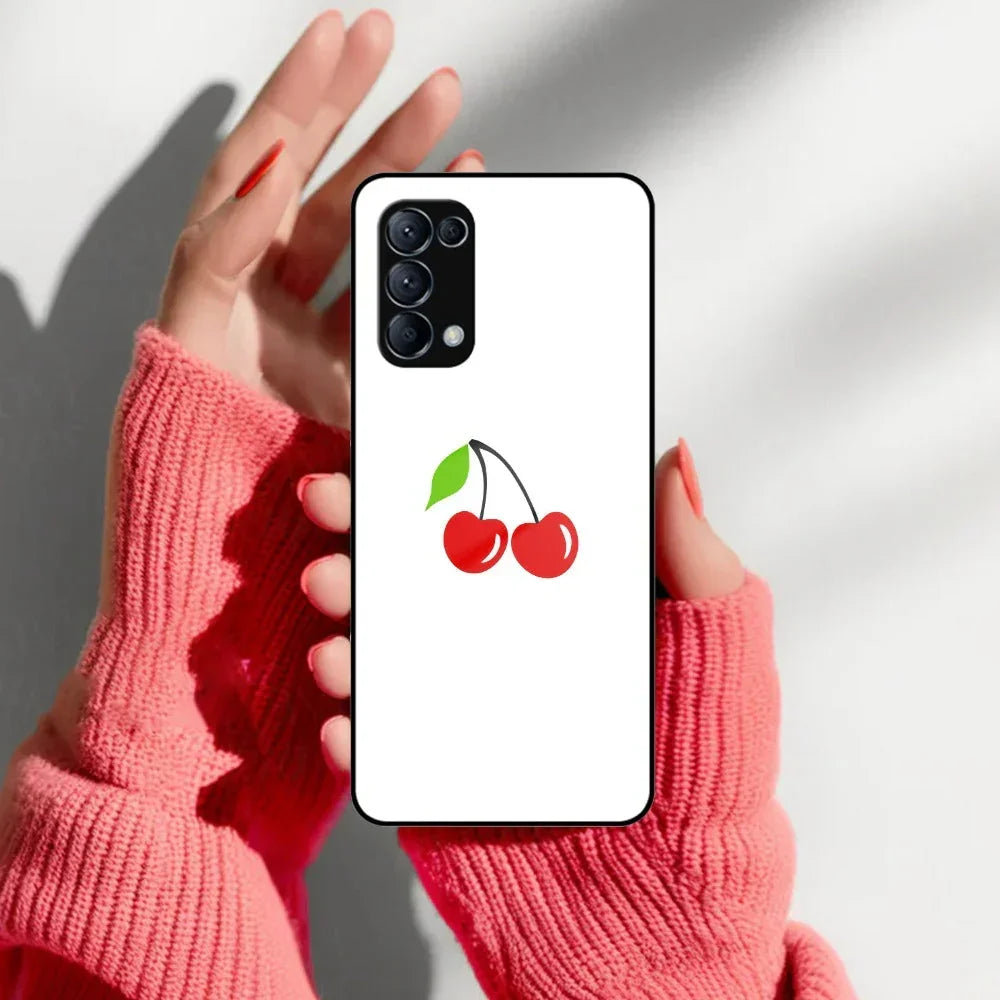 Cherry Glass Case Cover For Oppo - ShopOnCliQ