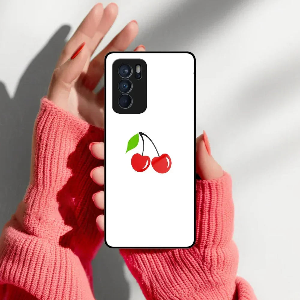 Cherry Glass Case Cover For Oppo - ShopOnCliQ