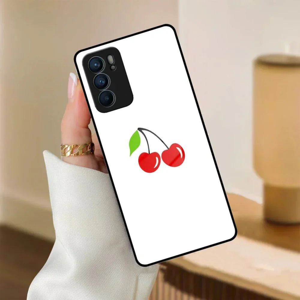 Cherry Glass Case Cover For Oppo - ShopOnCliQ
