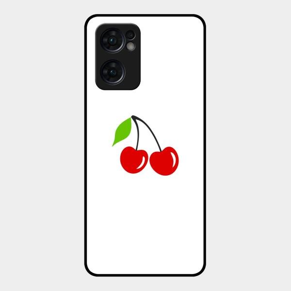 Cherry Glass Case Cover For Oppo Reno 7 5G