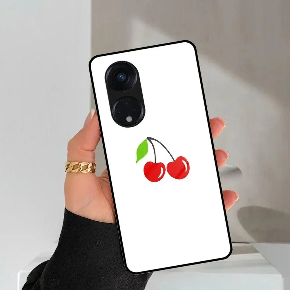 Cherry Glass Case Cover For Oppo - ShopOnCliQ