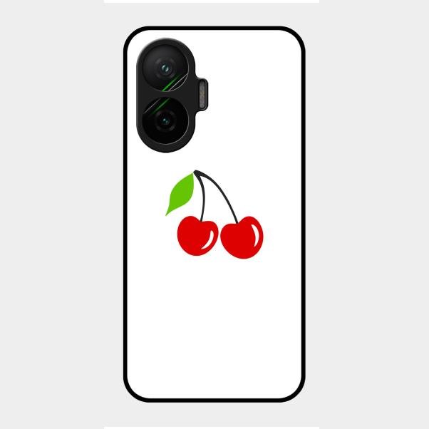 Cherry Glass Case Cover For Poco F7 5G